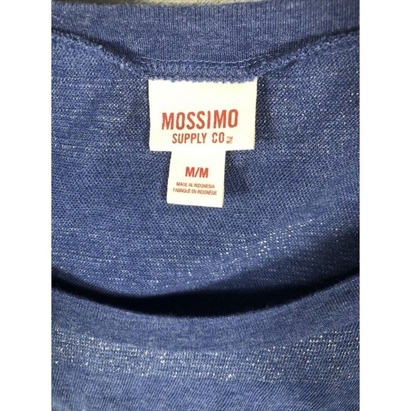 Mossimo, Long sleeve T-shirt women’s blue striped silver sparkle size medium￼ - Picture 3 of 12
